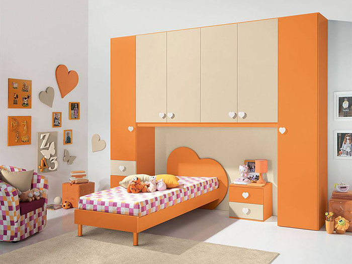 Letto per soppalco: classico letto con soppalco in noce roma ... Armadi a metalmark