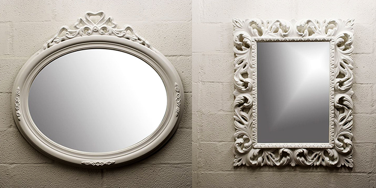 total white specchio barocco