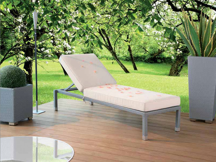 Cuscino Lettino Prendisole Materassino Da Giardino Beige, 204x60
