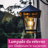 lanterna con lampadina vintage per esterni