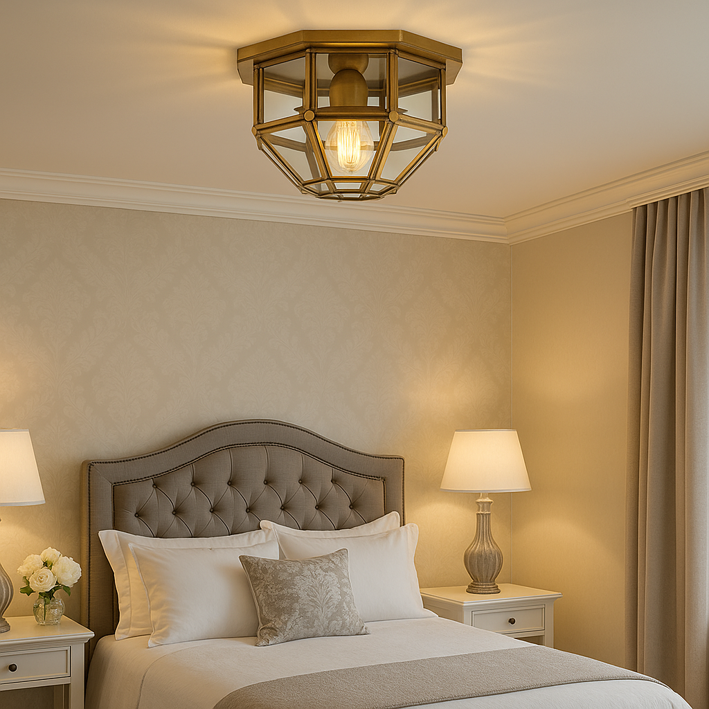 plafoniera camera da letto elegante