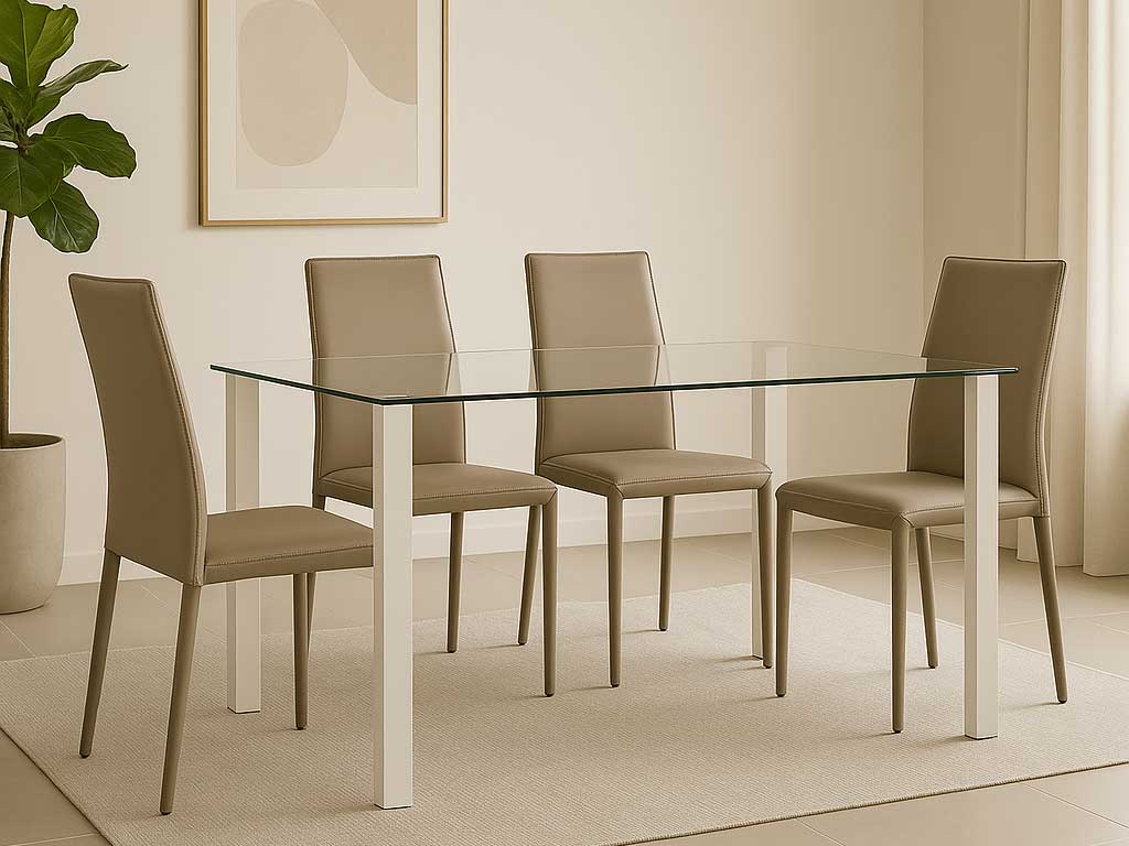 Arredo casa settembre, sedie in vero cuoio Tiziano
