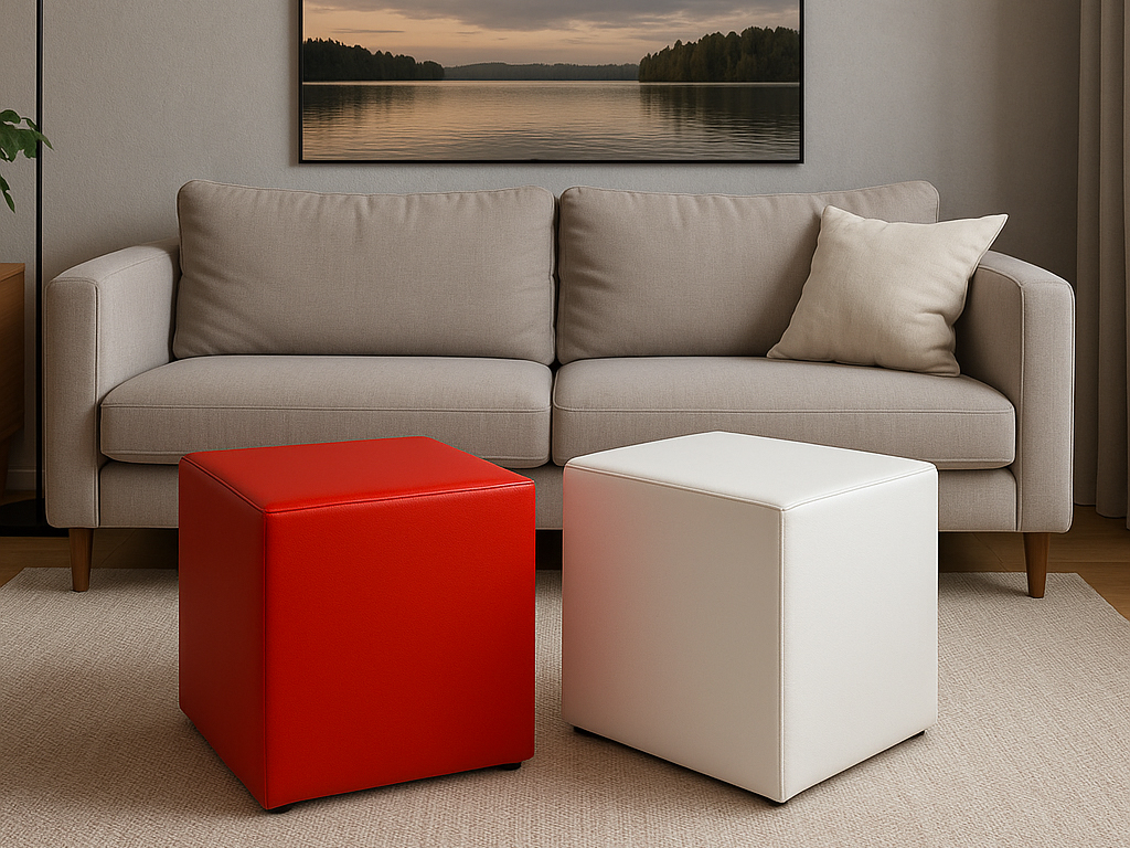Pouf in ecopelle Panchetta