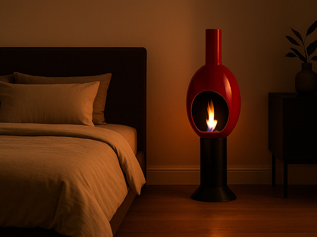 caminetto in ceramica