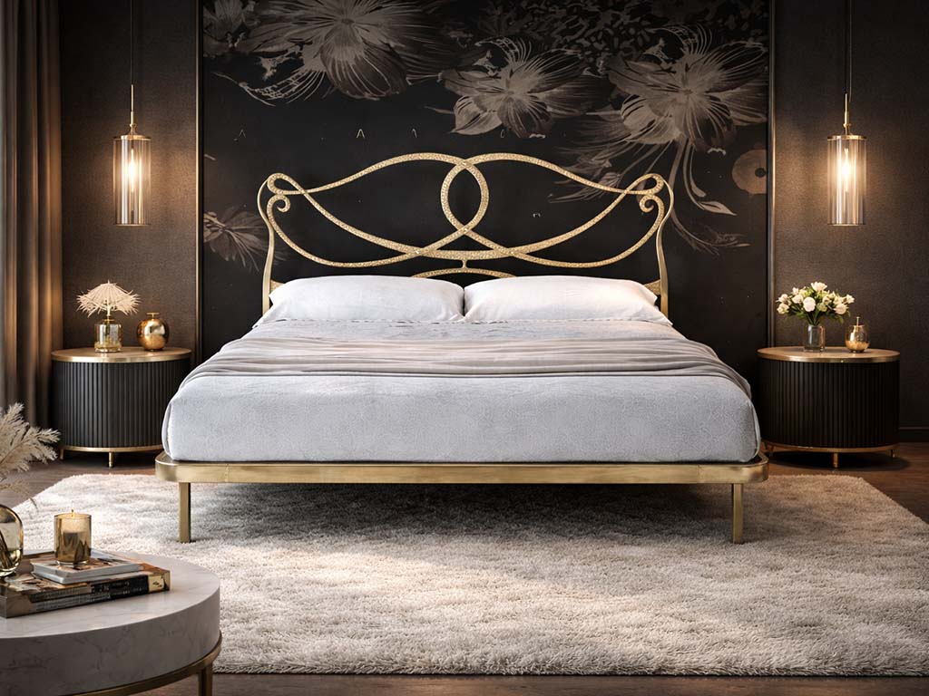 letto in ferro battuto design
