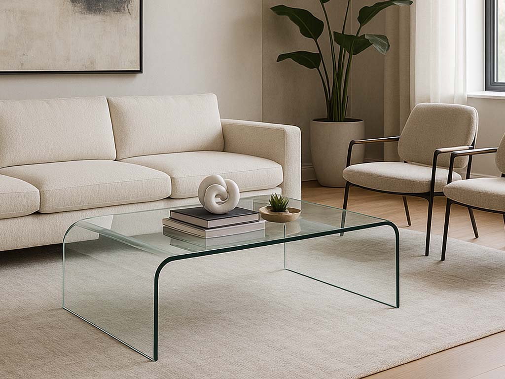 tavolino salotto vetro curvato
